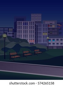 evening city street view background
