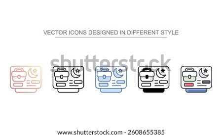 Evening Class icon design with white background stock illustration