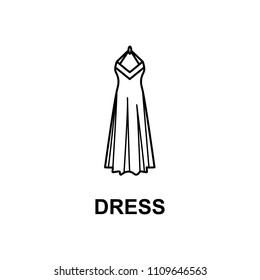 Evening Dress icon. Element of summer clothes for mobile concept and web apps. Detailed Evening Dress icon can be used for web and mobile. Premium icon on white background