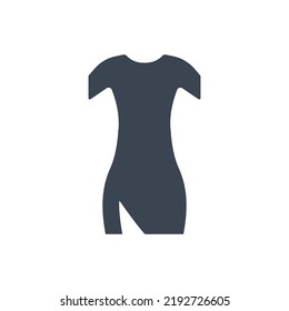 Evening dress icon (Simple vector illustration)