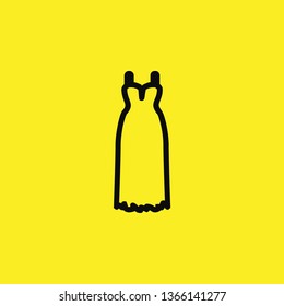 Evening Dress icon vector
