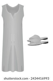 Evening dress set. vector illustration