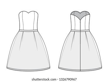 Evening Dress Sketch Stock Vector (Royalty Free) 1326790967 | Shutterstock