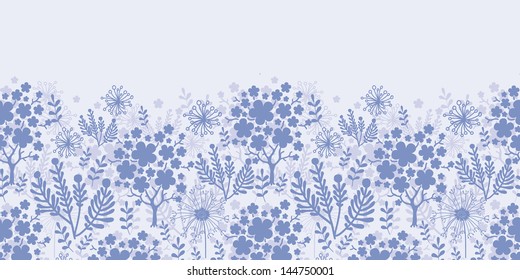 Evening garden horizontal seamless pattern background