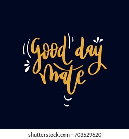 Evening greeting. Lettering words. Vector doodle illustration.