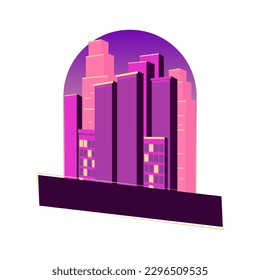 metrópolis nocturna, Clipart , vector