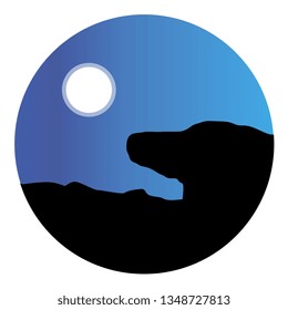 
Evening mountain icon