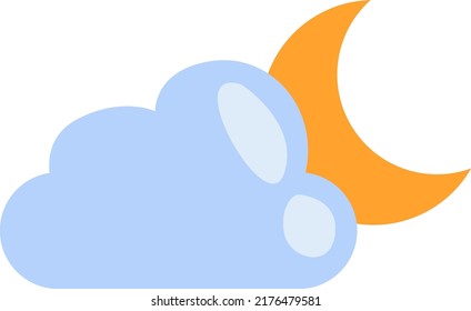 Evening night, illustration, vector on a white background.