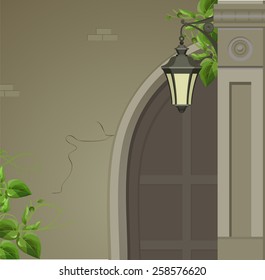 evening of the old wall covered lantern patterns seen on the side of