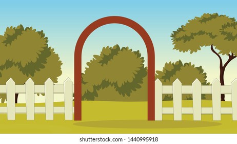 Evening Park natural scene background