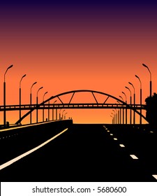 evening road background