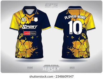 evening shadow pattern design, illustration, textile background for sports t-shirt, football jersey shirt mockup for football club. consistent front view