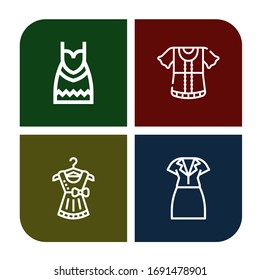 evening simple icons set. Contains such icons as Dress, can be used for web, mobile and logo