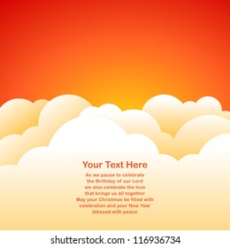 Evening sky background in vector