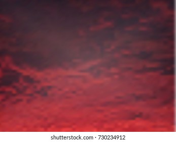Evening sky in red shade