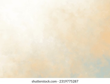 Evening sky at sunset with clouds. Hand drawn vector sky for background. Dramatic landscape in orange colors. Evening sunlight. Heaven. Abstract template for cards, poster, cover or design interior.