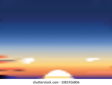 evening sunset with clouds