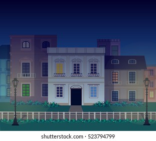 evening town street