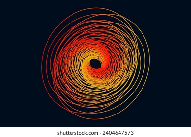 Evenly Pattern cercle abstract elips spaced colored squares along circle tangent background