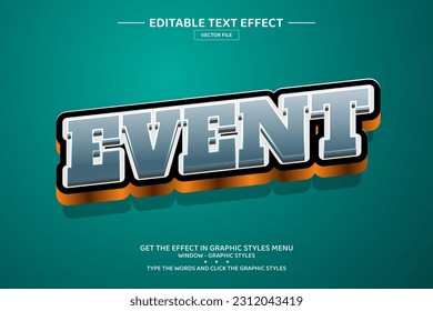 Event 3D editable text effect template