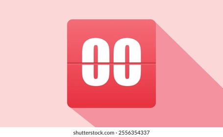 Event 3D Number of 00 date icon, Calendar date, animation, Banner, add, sale business promotion design vector illustration