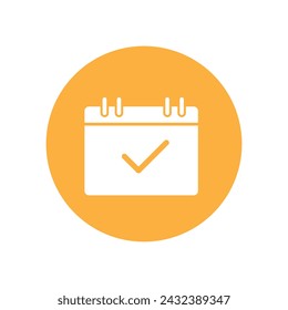 event add icon simple flat yellow icon illustration on white background..eps