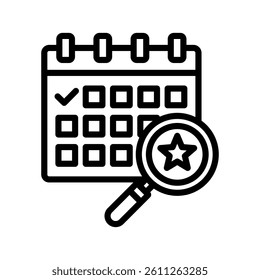 Event Analysis Line Vector Illustration On White Background.