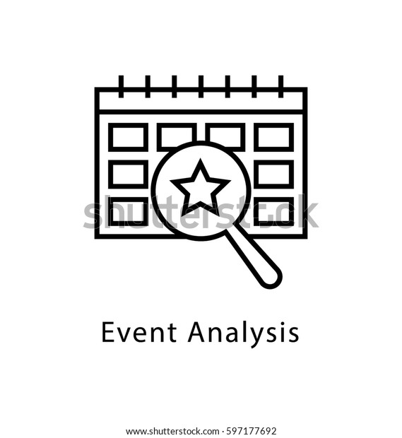 Event Analysis Vector Line Icon Stock Vector (Royalty Free) 597177692 ...