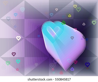 event around vivid cover, class information of hart vector background