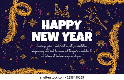 
event backdrop for a merry new year. simple elegant concept