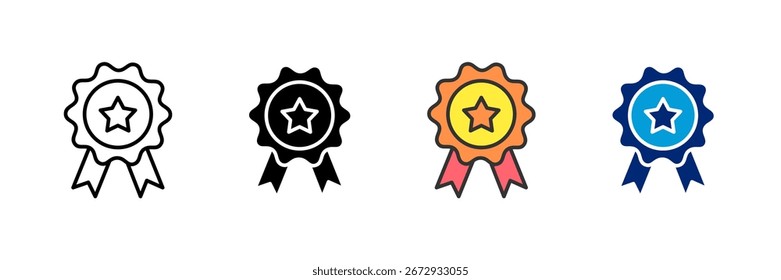 Conjunto de iconos de insignias de eventos Colección de estilos múltiples