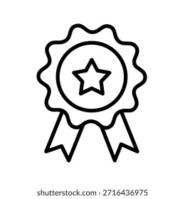 Ilustración vectorial de icono de esquema de insignia de evento