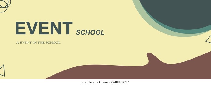Event banner template in vanilla brown. suitable for school events, and children's events