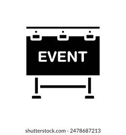 Icono de cartel lleno de evento Ilustración vectorial