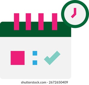 Ereigniskalender Datum Symbol Vektorgrafik flach