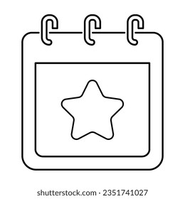 Event Calendar Icon In Outline Style