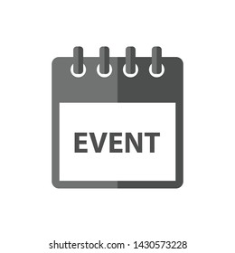 Event calendar icon vector in modern flat style for web