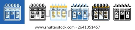 Event Calendar multiple icon style vector illustration