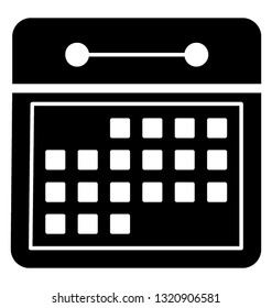 Event calendar solid vector icon 