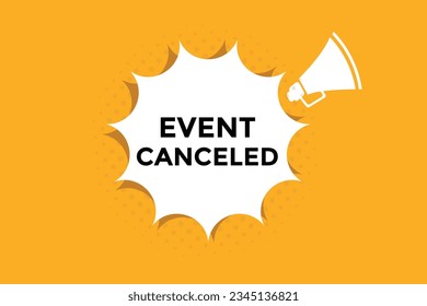 Plantillas de banner web con botón de cancelación de evento. Ilustración vectorial 
