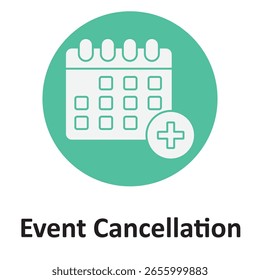 Cancelamento de evento:Ícone de vetor que pode facilmente modificar ou editar

