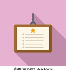 Event card icon flat vector. Calendar plan. Task office