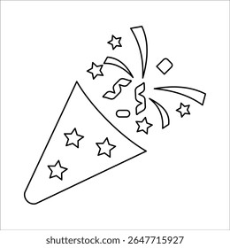 Symbol für Event-Feier, Linien-Vektorgrafiken
