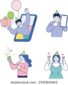 Acontecimiento, Celebración, Pase, Celebración, Amor, Promoción, Descuento, Información, Regalo, Fiesta, Hombres, Mujeres, Vector, Notificación, Promocional