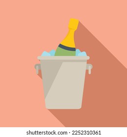 Icono de champán de evento vector plano. Tiempo de negocios. tarea de Office