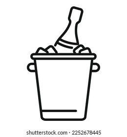 Event champagne icon outline vector. Business time. Office task