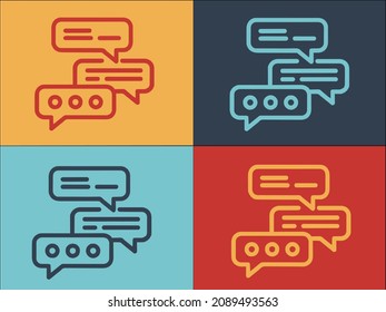 Event Chatting Logo Template, Simple Flat Icon Of Zoom,group,event