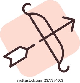 Event christmas arrow, illustration or icon, vector on white background.