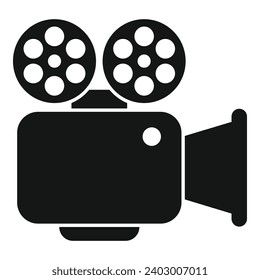 Event cinema video icon simple vector. Agenda operation. Wedding video surprise