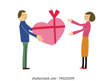 Event Clip Art.Gift box.Valentine's gift